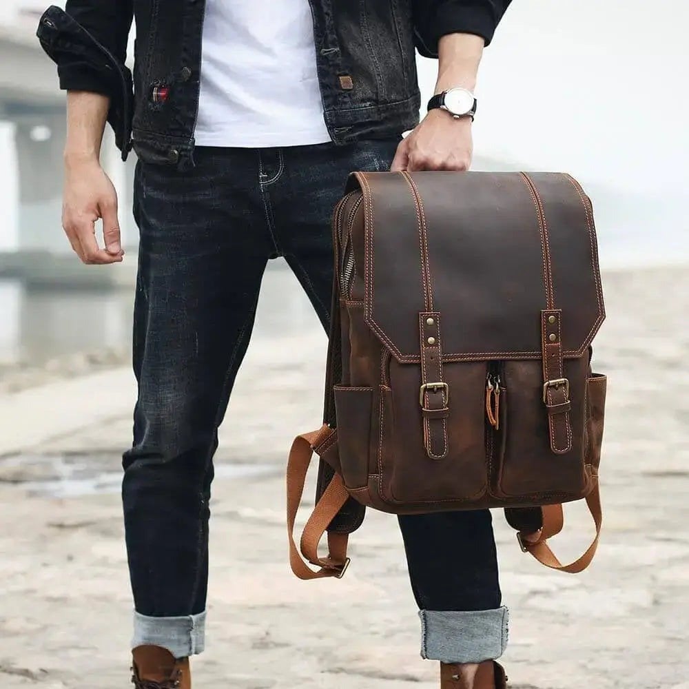 Sac a dos homme cuir vintage