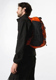 Sac à dos imperméable orange pour homme multifonction 