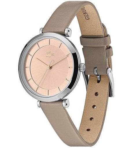 Reloj de cuero beige de la marca Lacoste