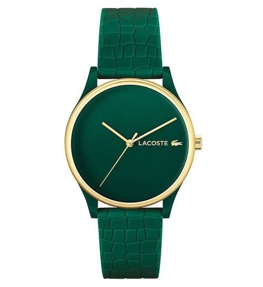 Reloj analógico Crocodelle en silicona verde de Lacoste