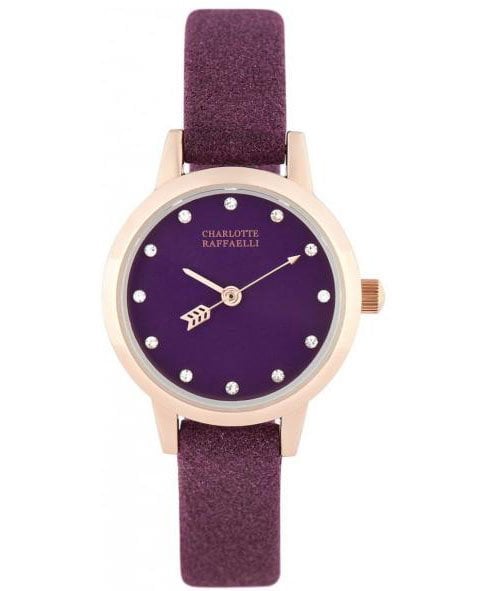 Reloj morado de la marca Charlotte Raffaelli