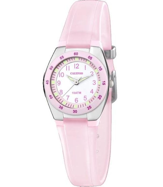 Reloj en silicona rosa de la marca Calypso