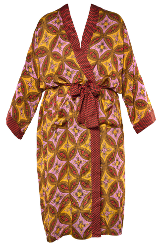 Largo kimono de tela africana