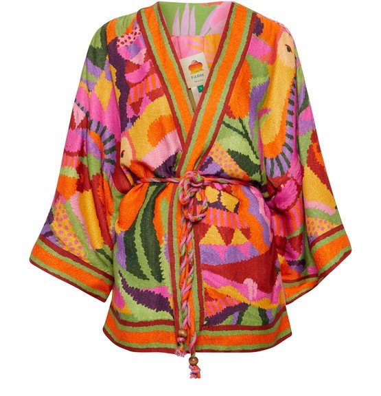 Chaqueta de kimono colorida