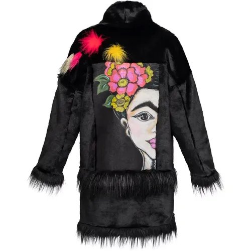 Abrigo negro Frida Kahlo Fortini