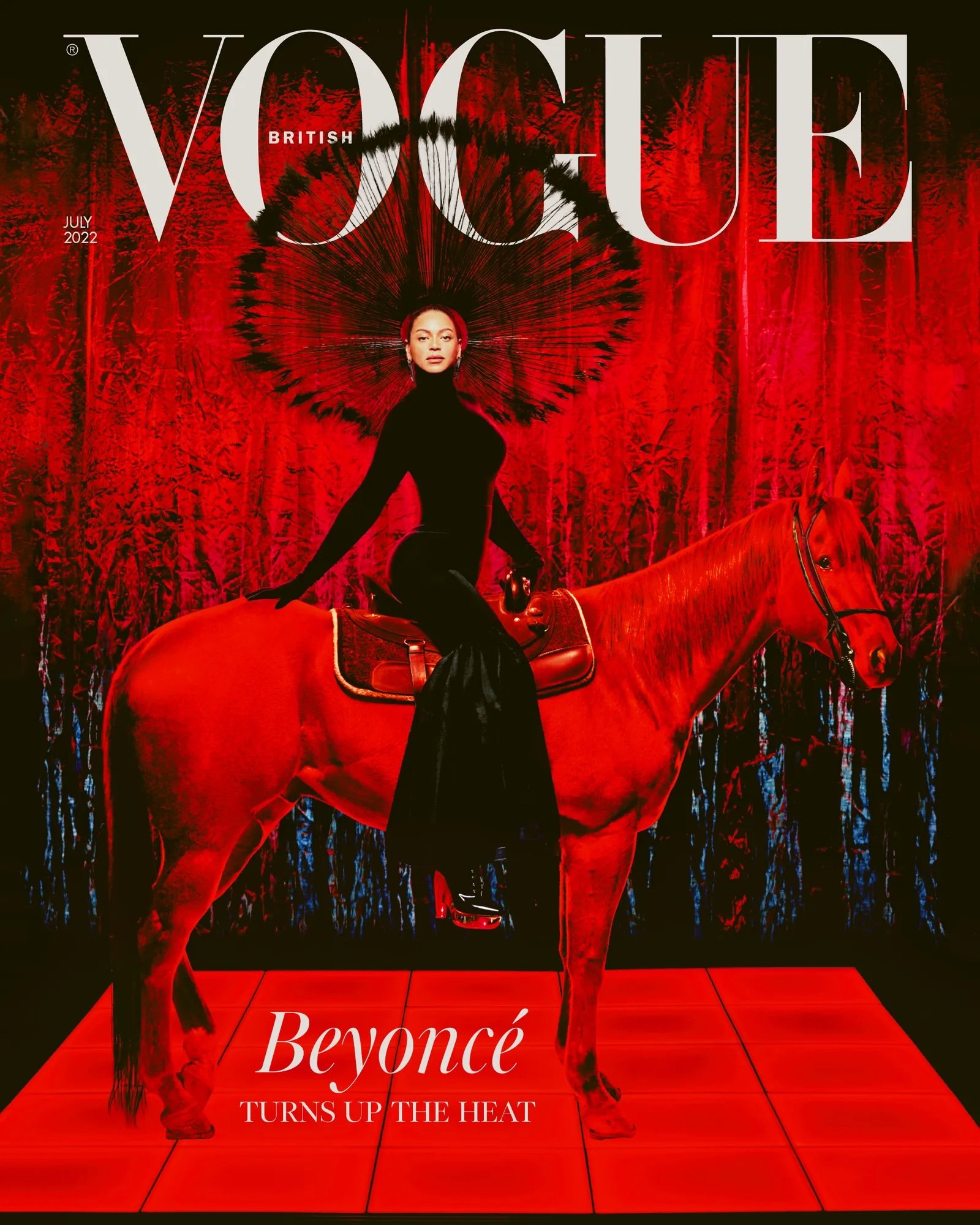 Beyoncé habillée en Harris Reed couverture Vogue