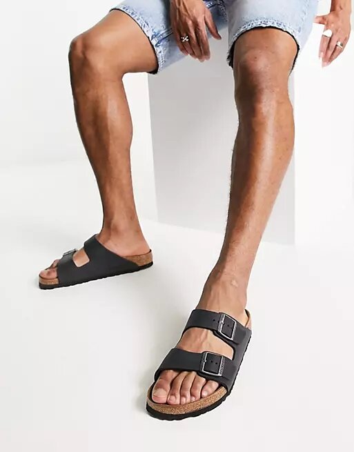 Sandales cuir noires Birkenstock