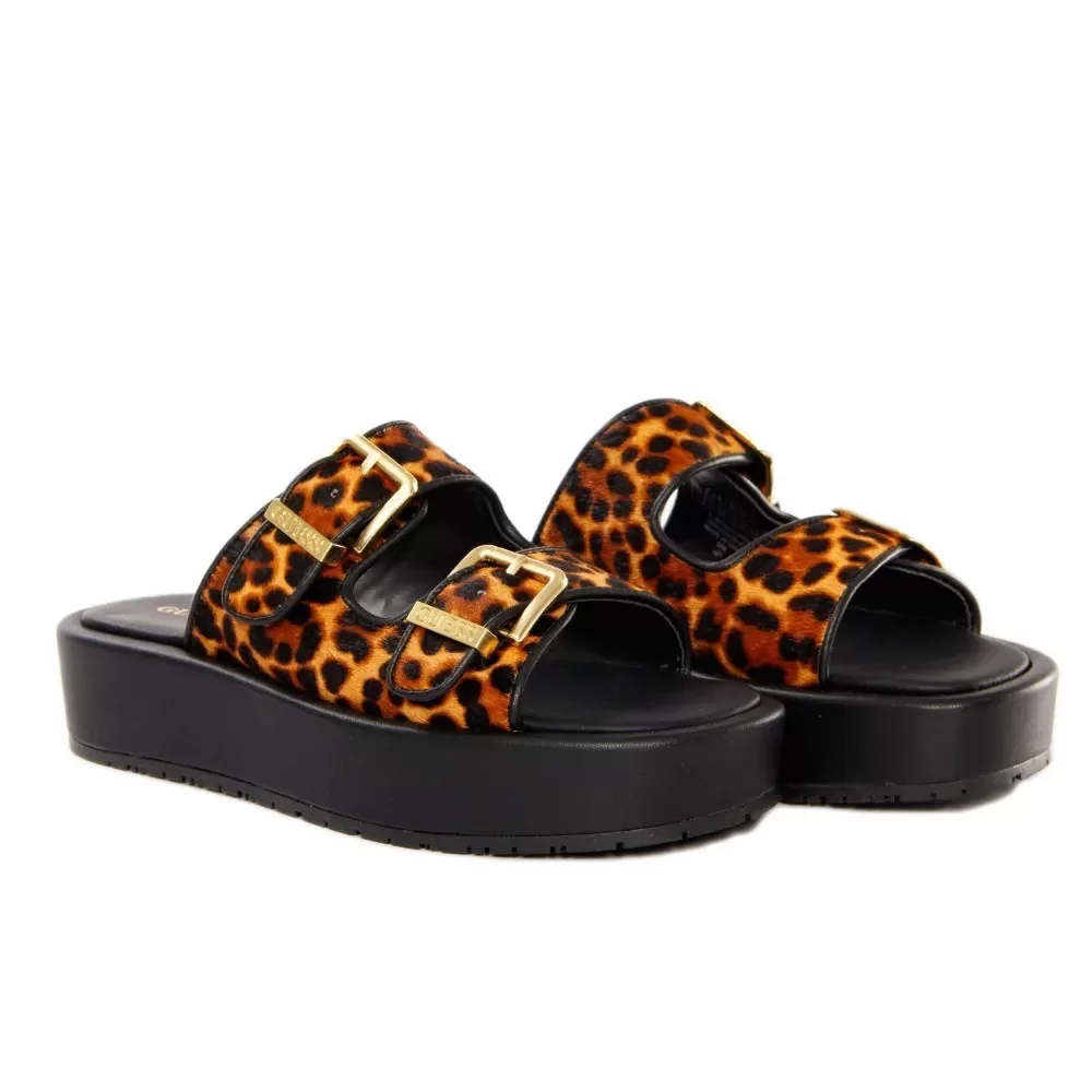 Sandalias de plataforma leopardo mujer de la marca Guess