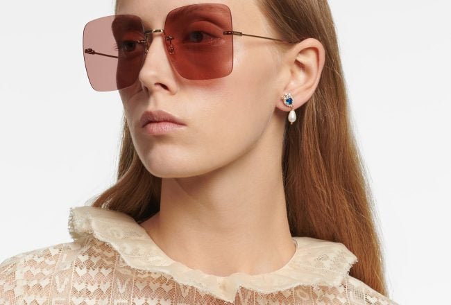 lunettes soleil carrees oversize roses gucci