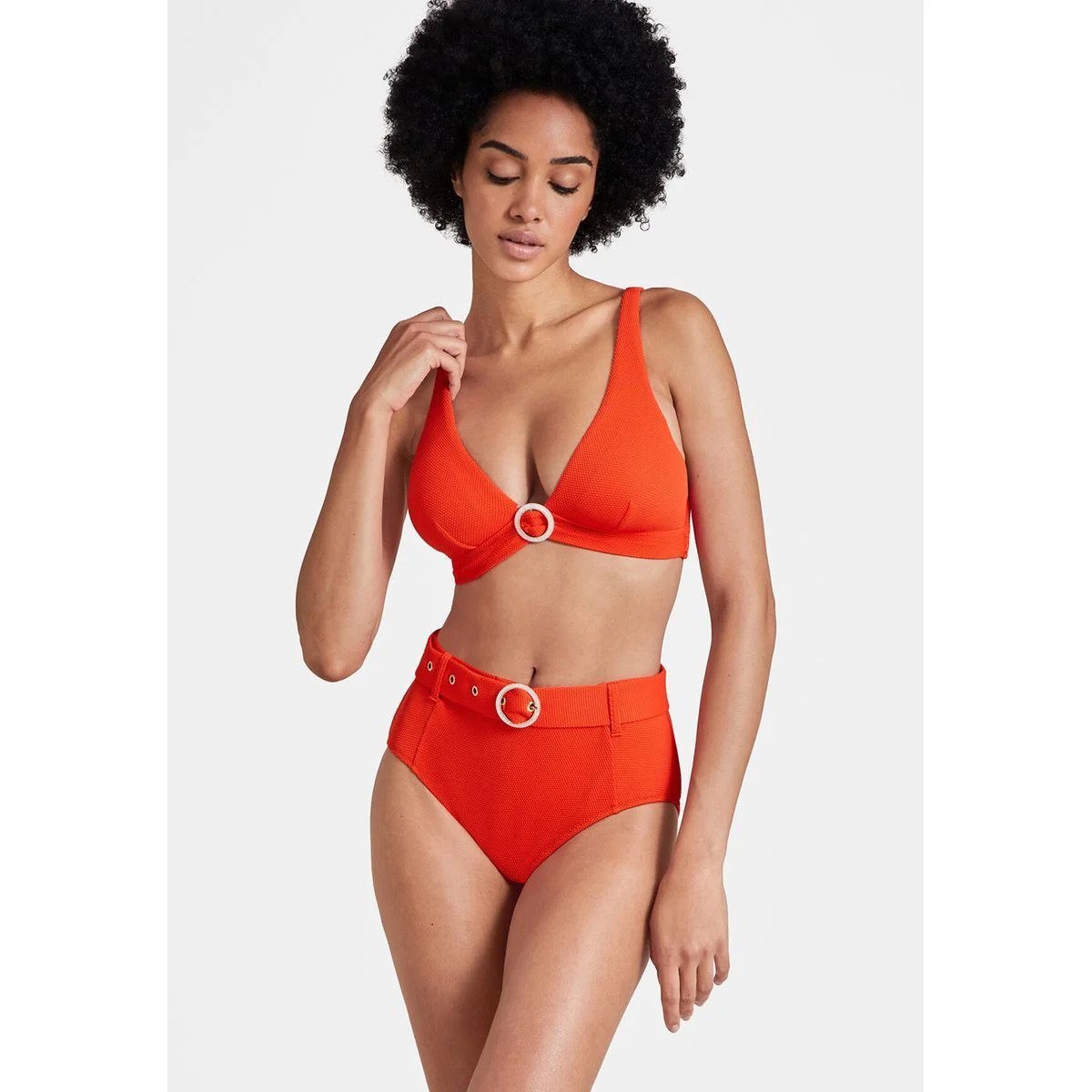 Bikini de tiro alto rojo pasión Aubade