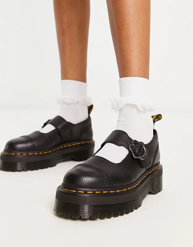 dr martens addina chaussures babies fleur noir black 48125125645687 Modalova