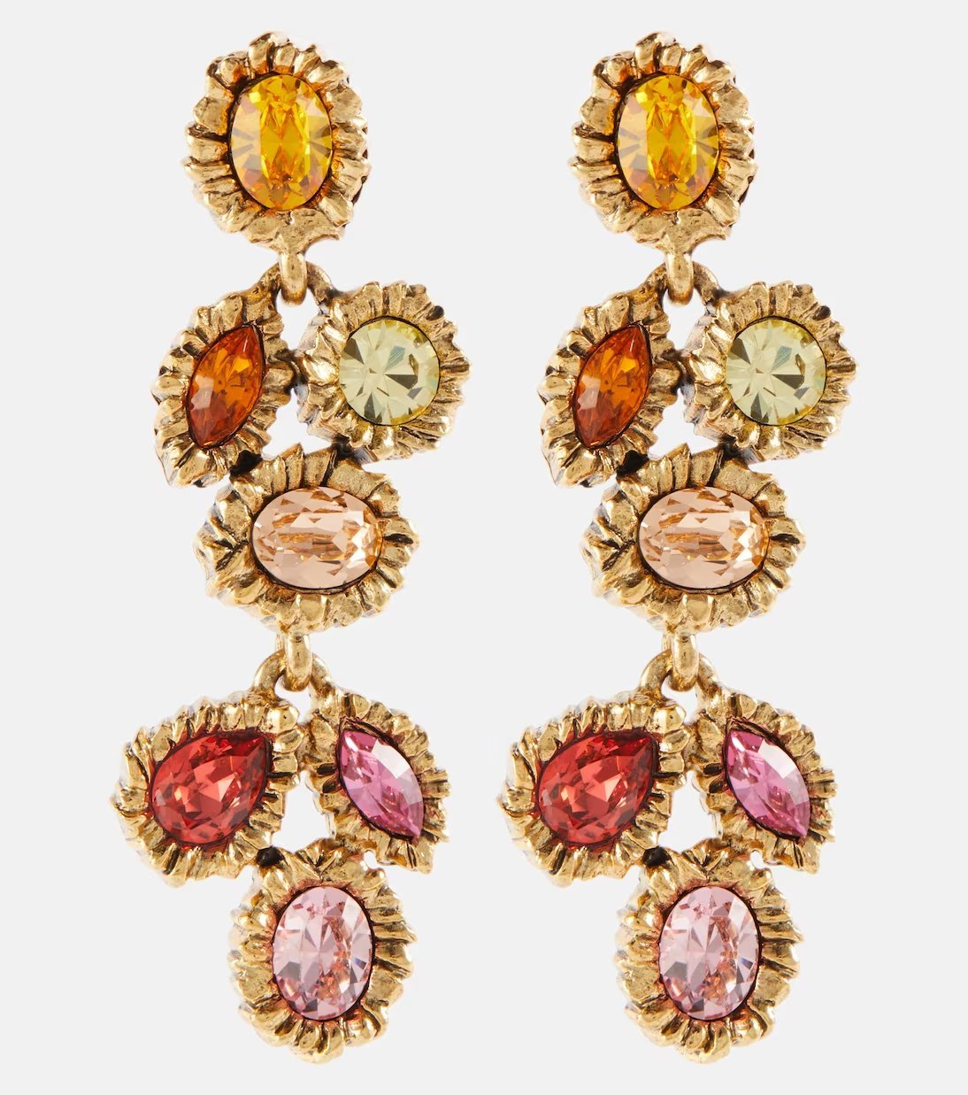 Aretes Lintzer con adornos Oscar De La Renta