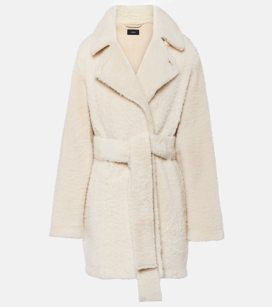 Manteau blanc en shearling Joseph