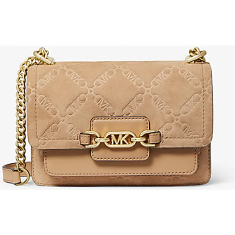 mk tr s petit sac bandouli re heather en daim en relief logo empire michael kors 36244045510 Modalova