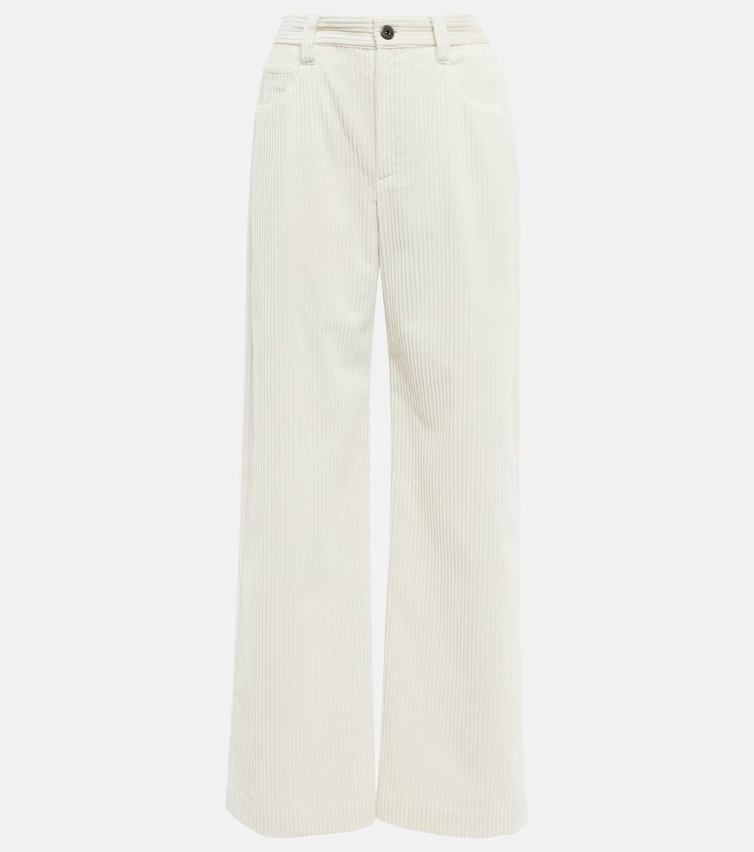 Pantalón de mujer blanco de pana Brunello Cucinelli