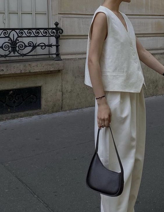 Sac en cuir demi lune