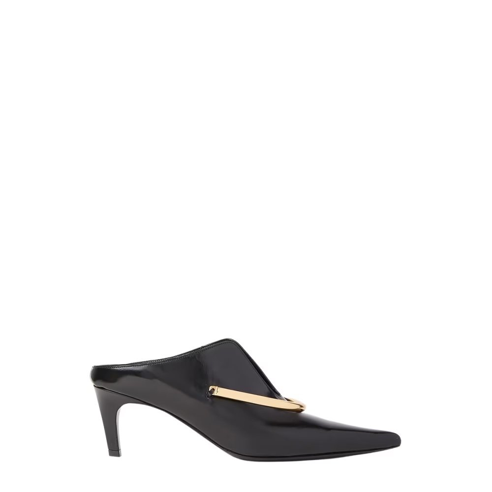 Mule de cuero con kitten heels Jil Sander