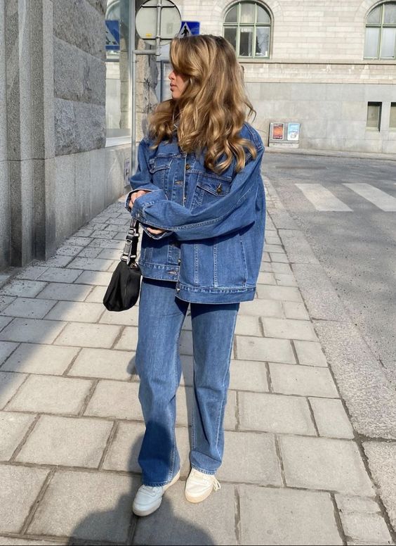 Idée tenue total look denim femme