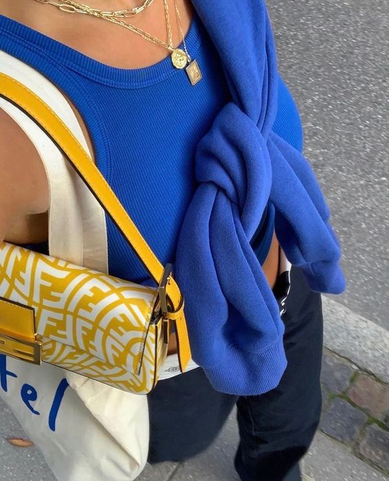 Top mujer azul cobalto