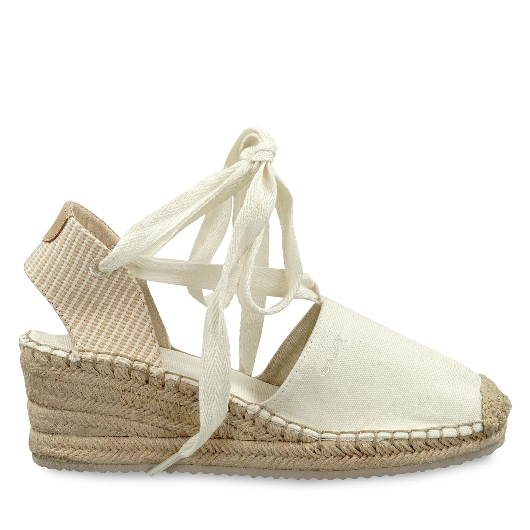 Espadrilles con cuña y cordones blancas Gant