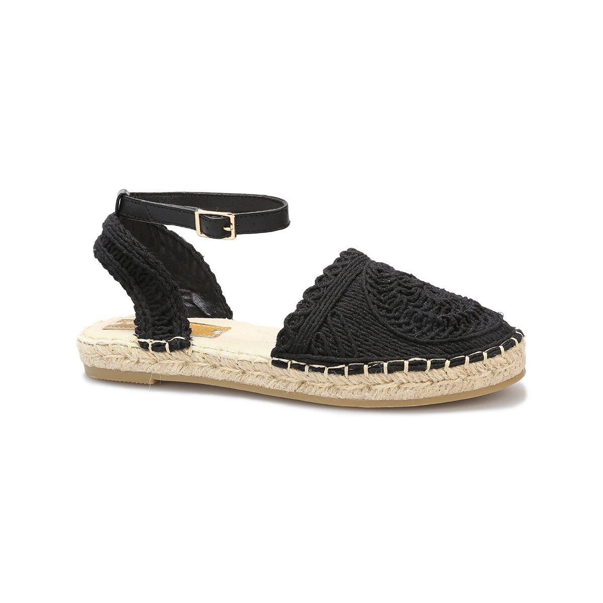 Espadrilles negras con hebillas La Modeuse