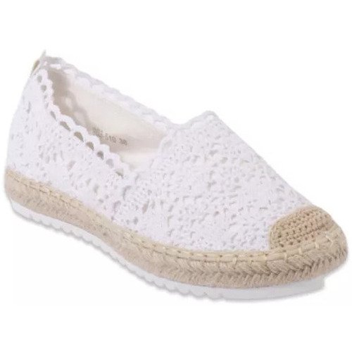 Espadrilles planas de crochet blanco Erynn