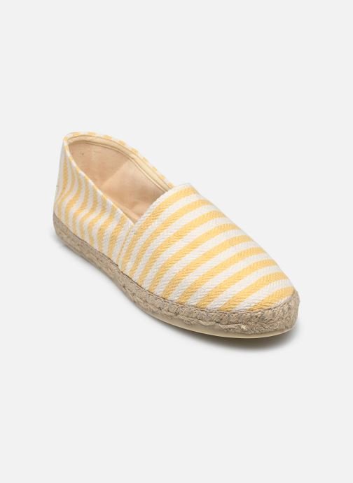 Espadrilles mujer rayadas amarillas y blancas La maison de l'espadrille