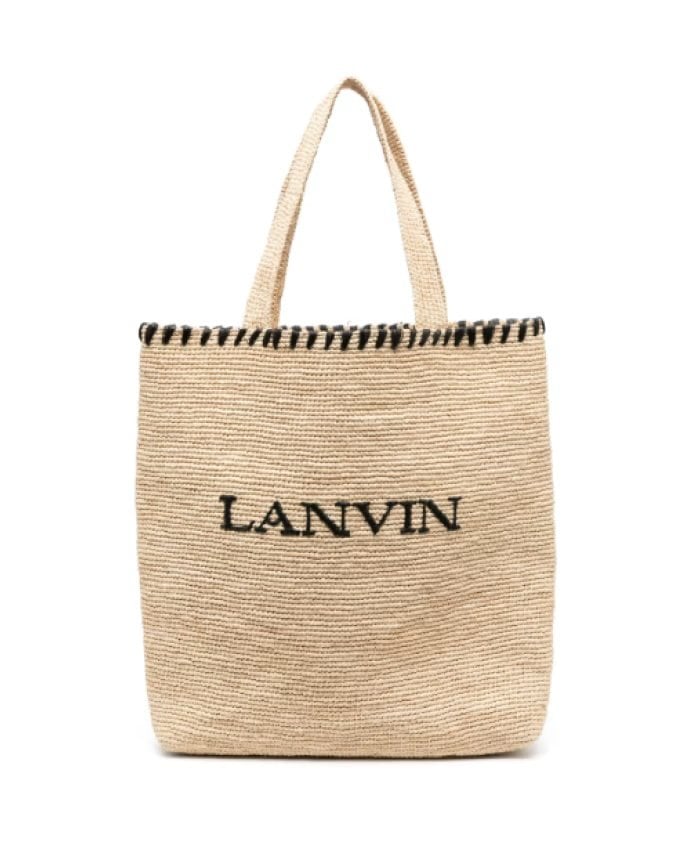 Tote bag en rafia Lanvin