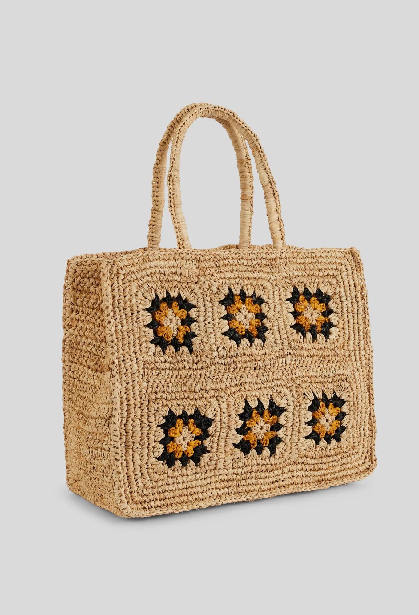 Bolso de crochet con motivos Monoprix