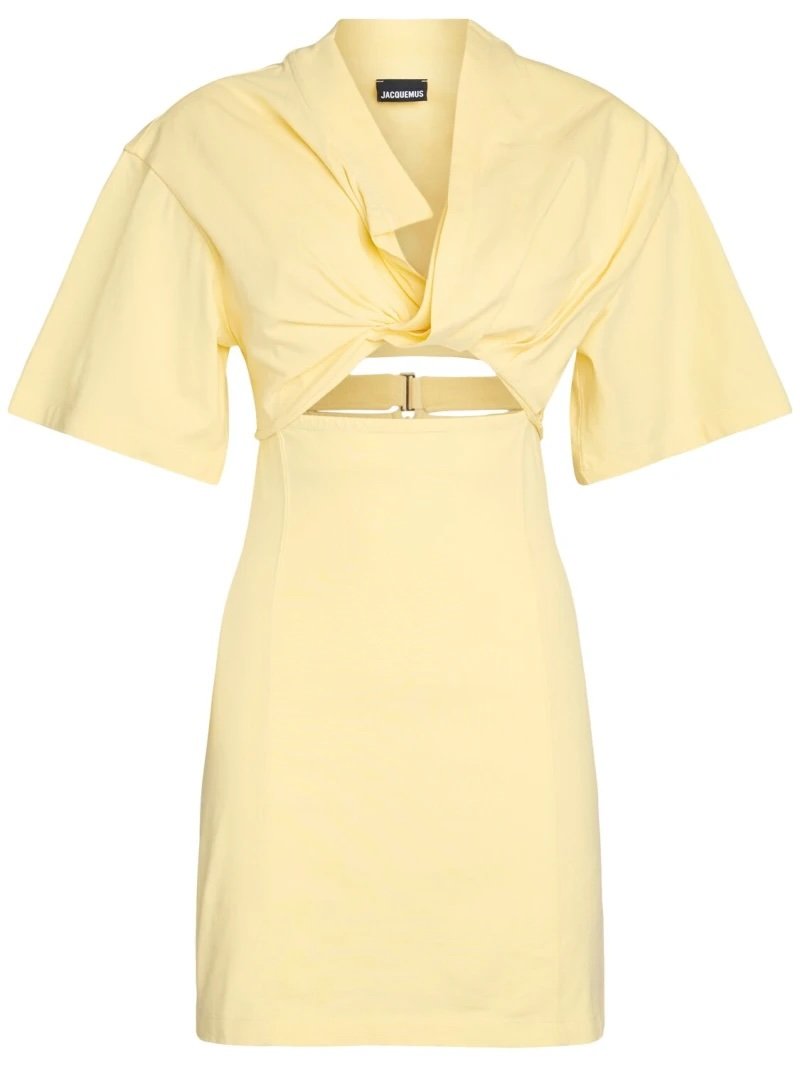 Vestido corto Jacquemus buttermilk yellow