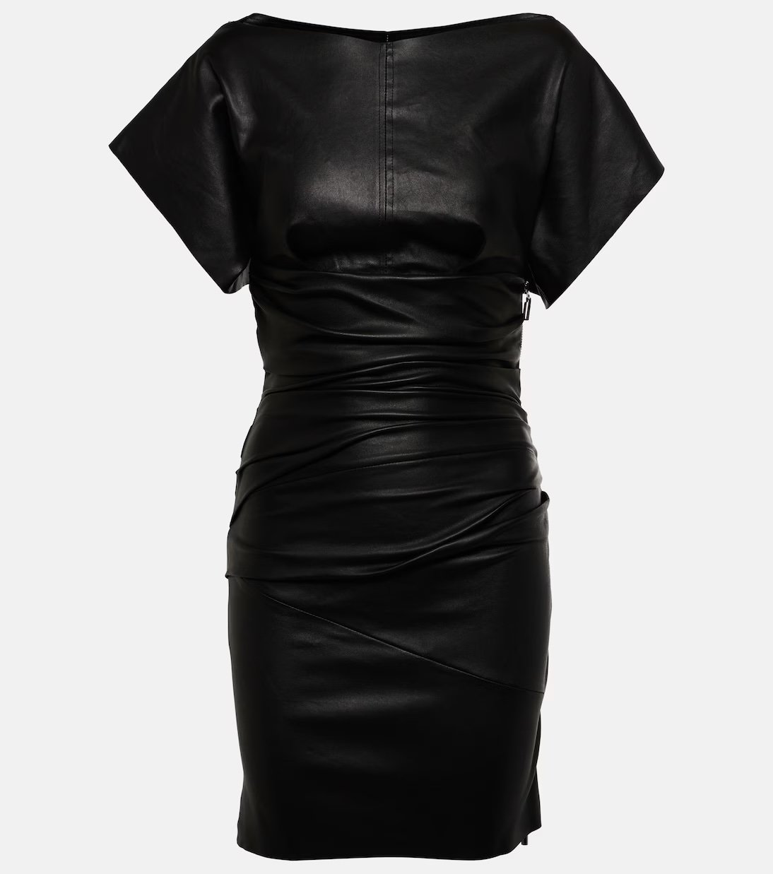 Vestido de cuero negro Maticevski