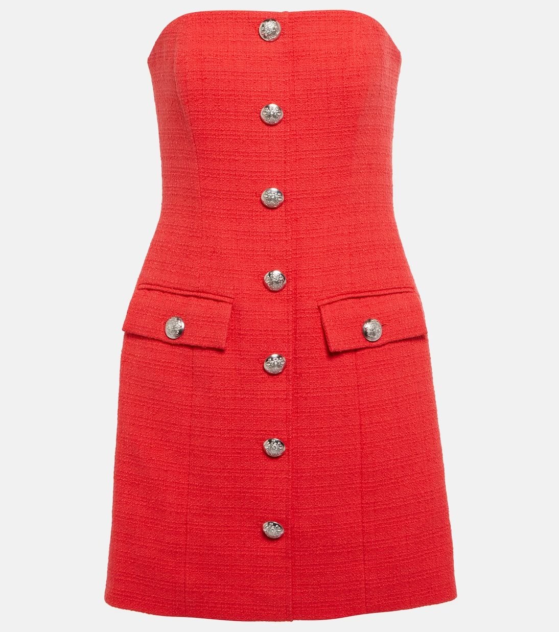 Vestido de tweed rojo Veronica Beard