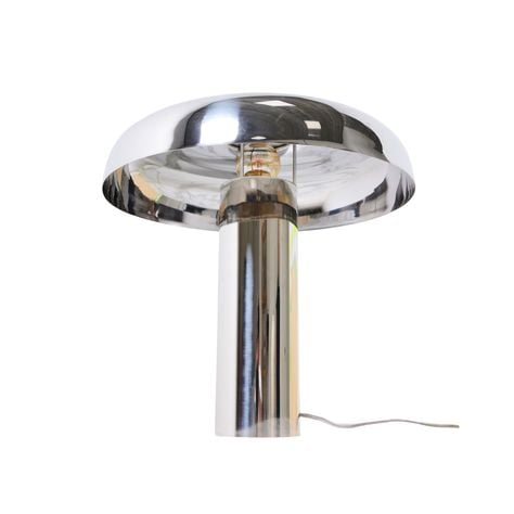 8 idees pour adopter la tendance metal dans son interieur en 2025 Lampe champignon chromee Modalova 1