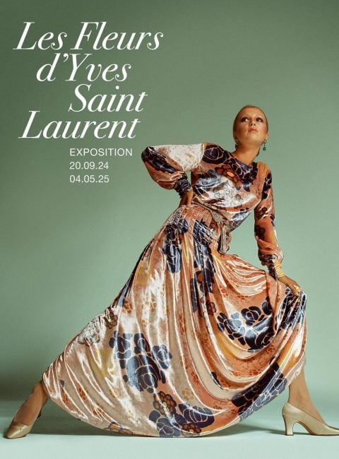 Poster de l'exposition Les Fleurs d'Yves Saint Laurent