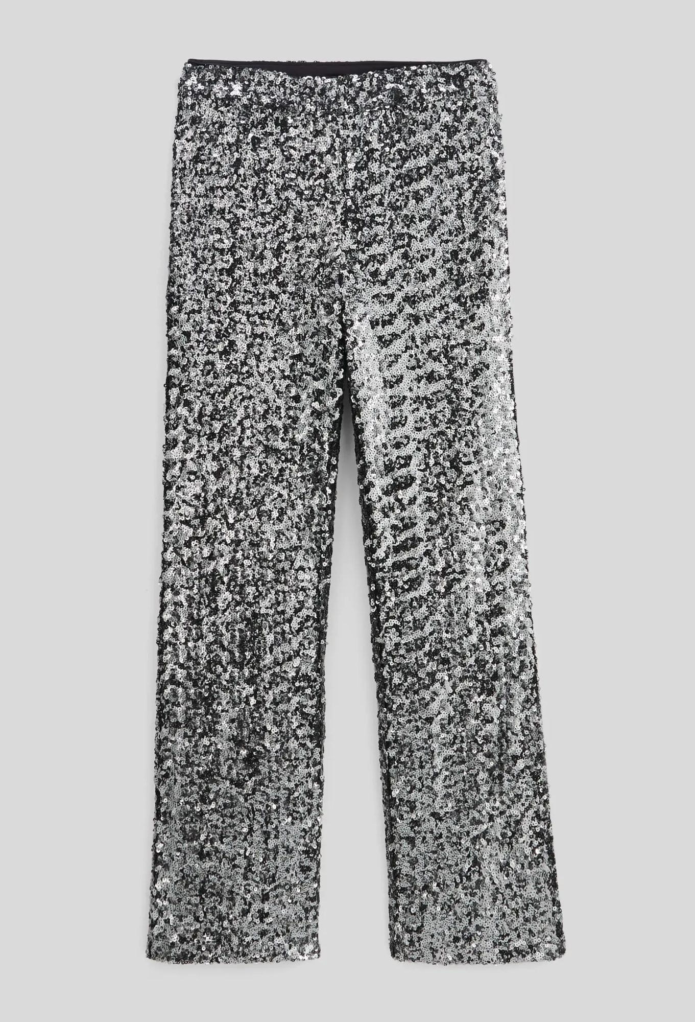 Pantalón gris de lentejuelas Monoprix