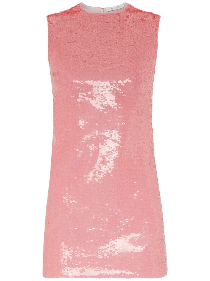 Vestido de lentejuelas rosa JW Anderson