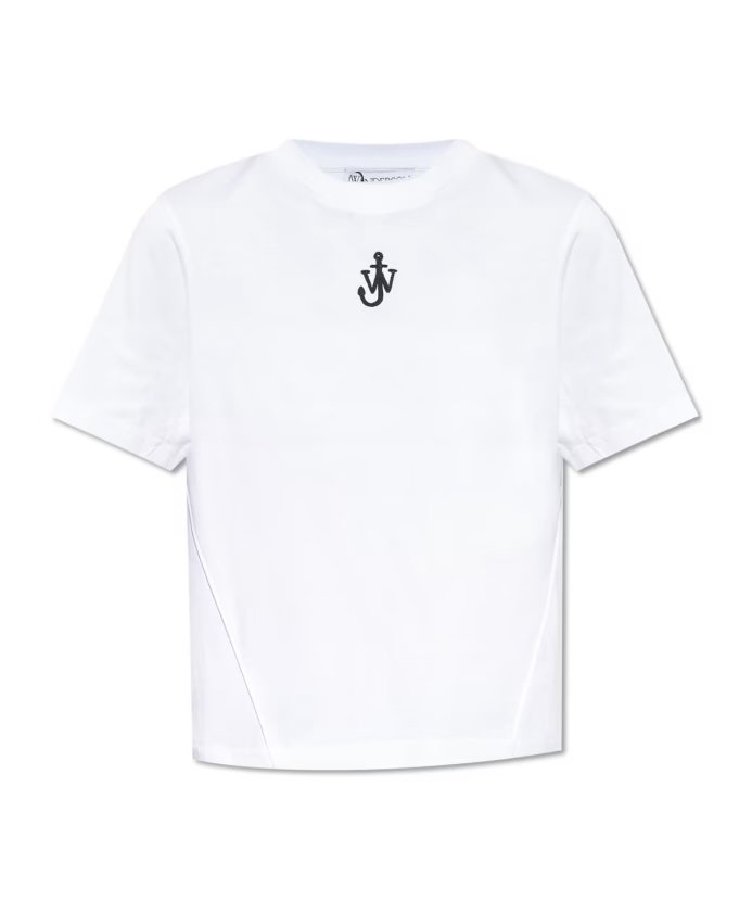 Camiseta blanca con logo bordado JW ANDERSON