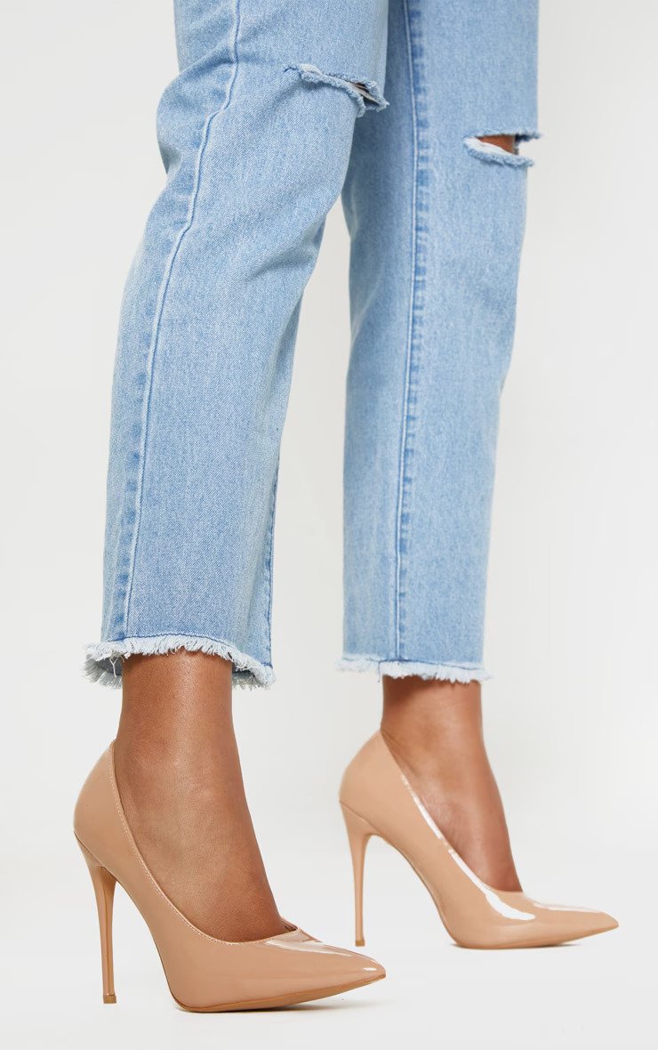 MODALOVA escarpins denim guide duo casual chic ultime denim clair escarpins nude