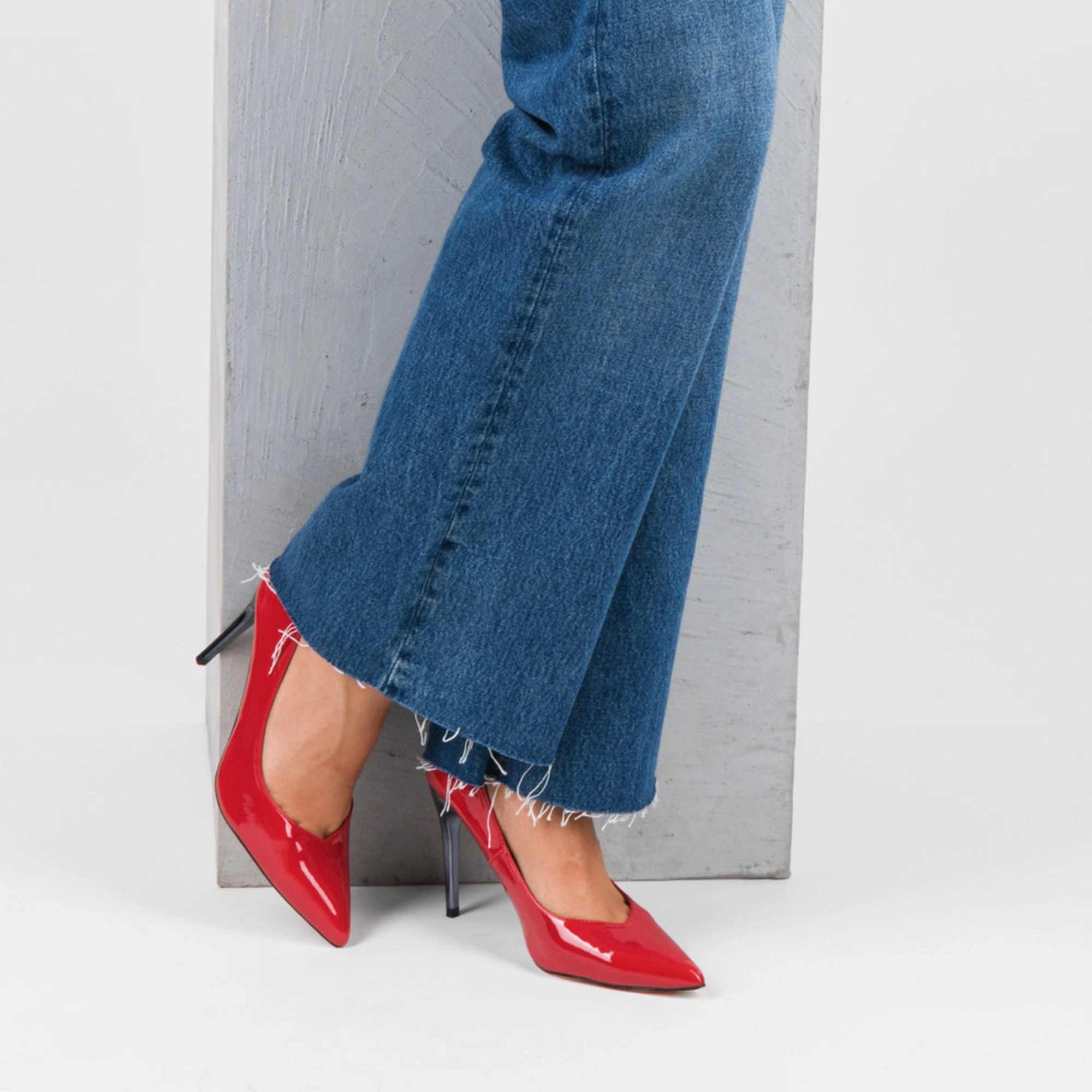 MODALOVA escarpins denim guide duo casual chic ultime jean et escarpins rouge