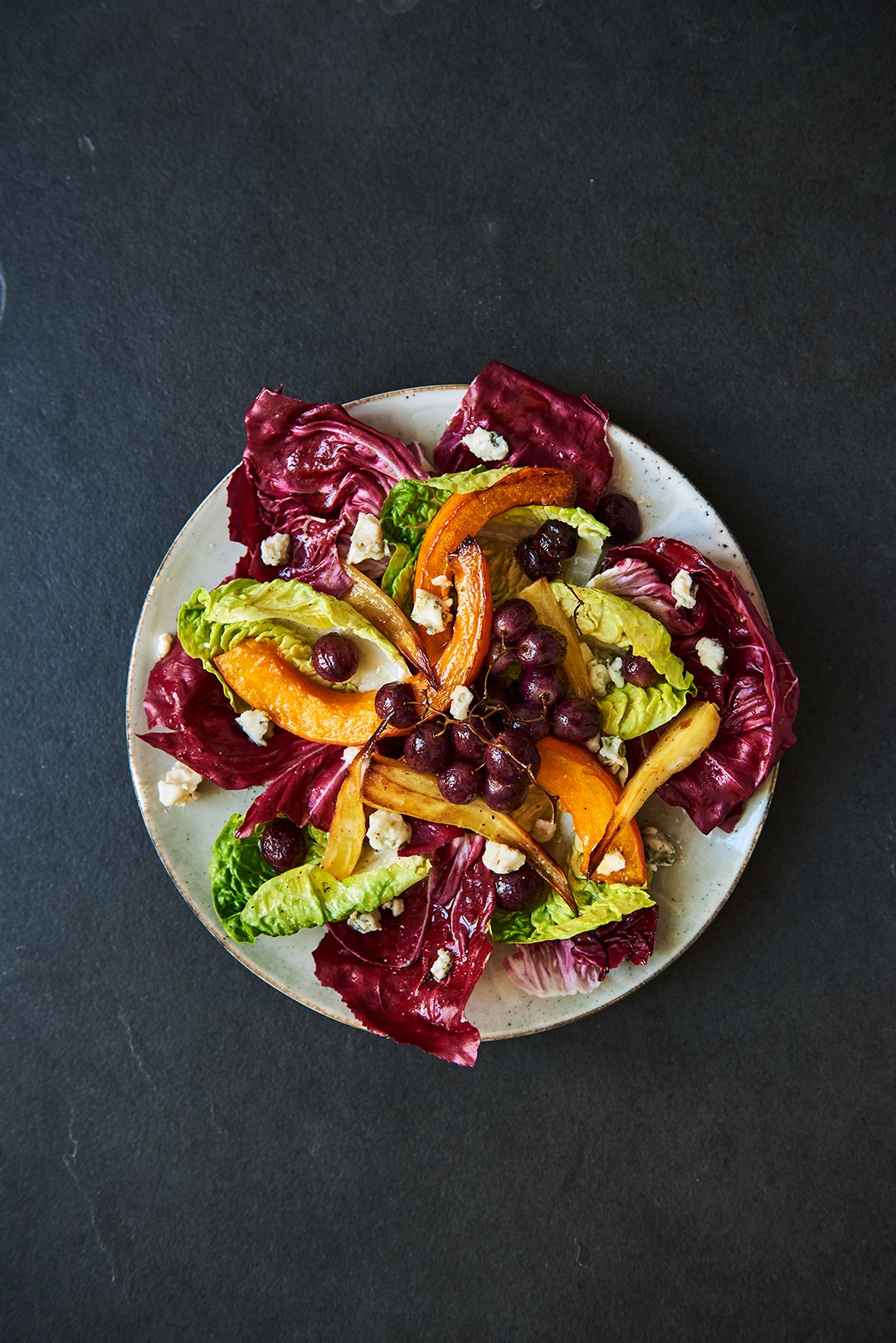 NOON Salad Squash Radicchio Grape