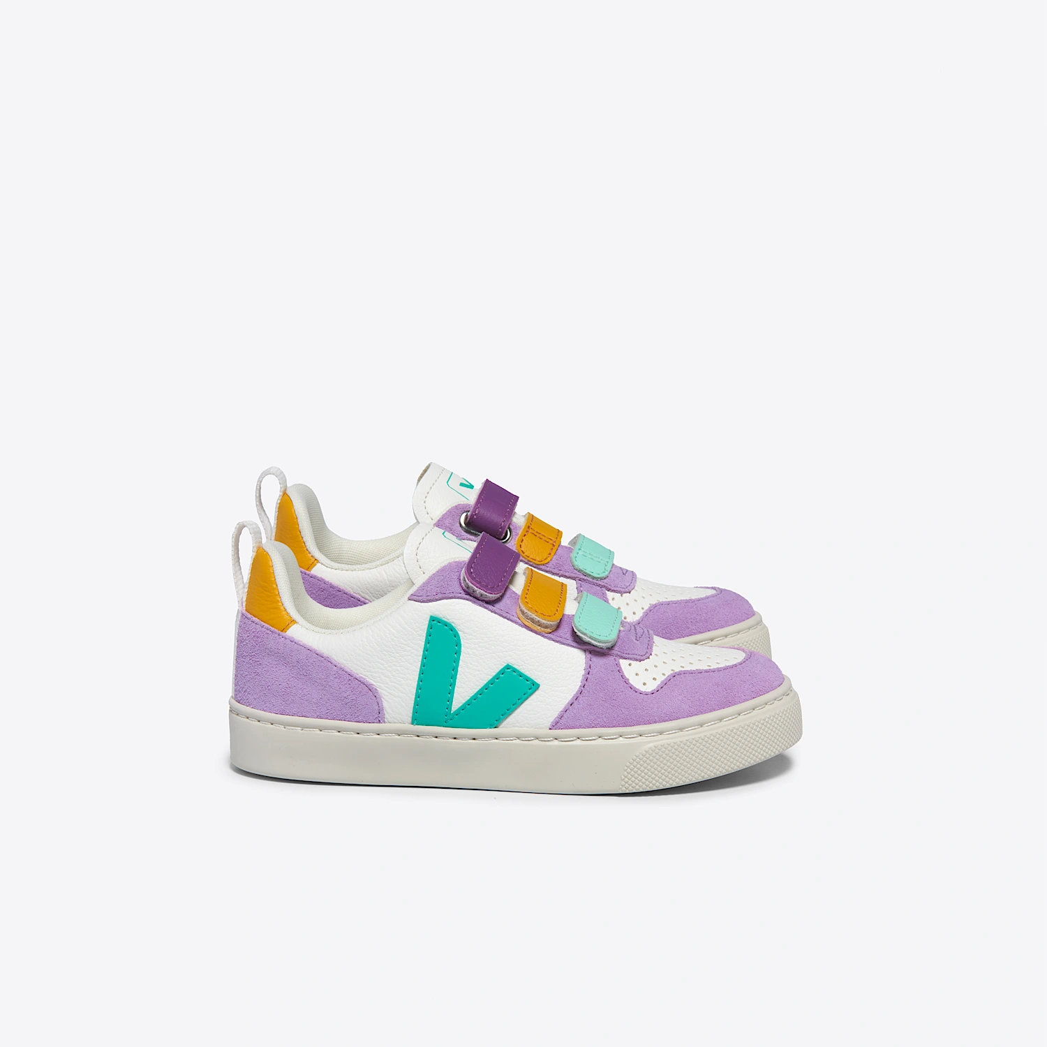 veja baskets small v 10 cuir multicolore CV0503803 1