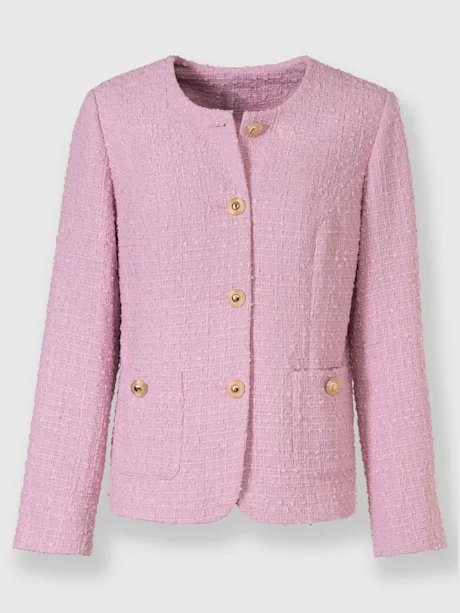 Chaqueta boucle rosa Witt