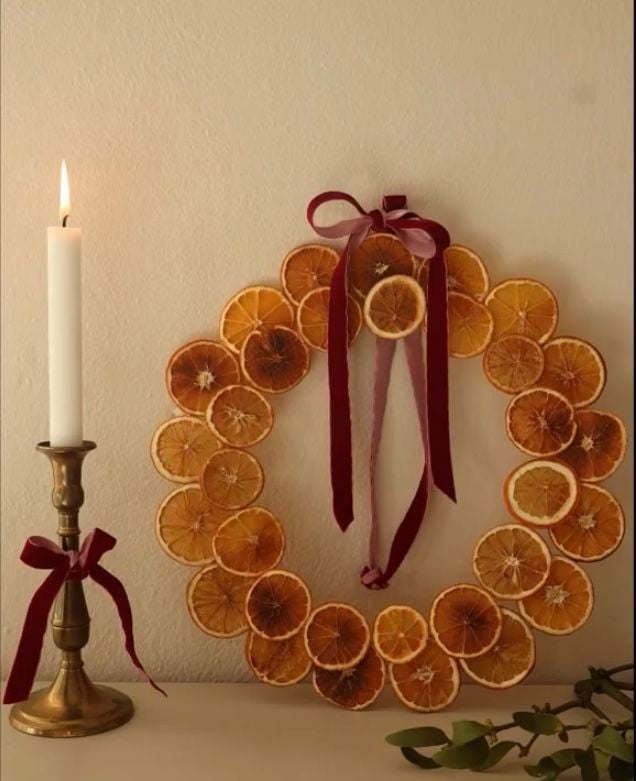 couronne oranges sechees