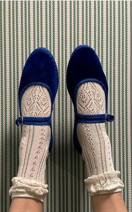 Ballet flat Mary Jane de terciopelo
