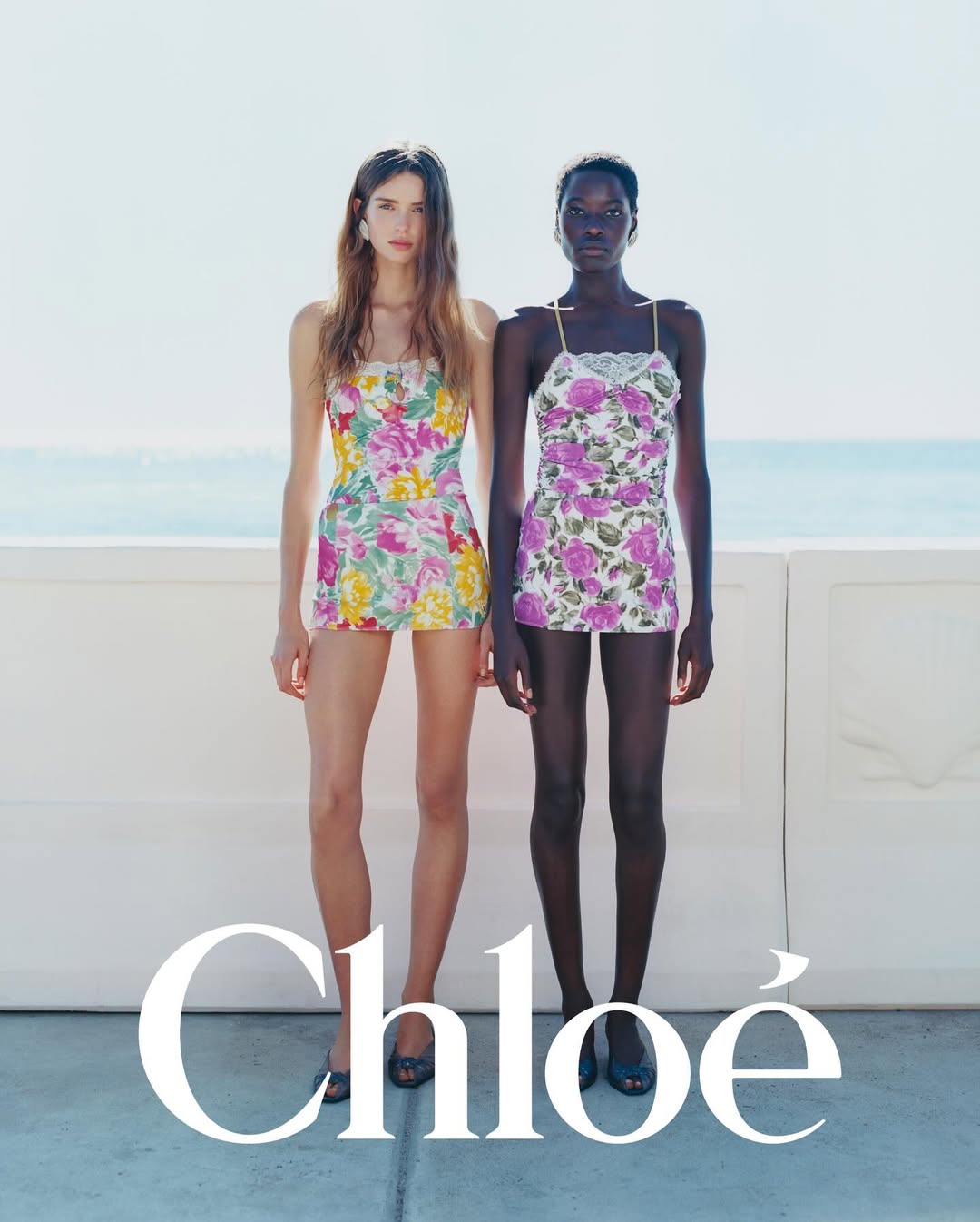 Motivo floral Chloé colección primavera 2026