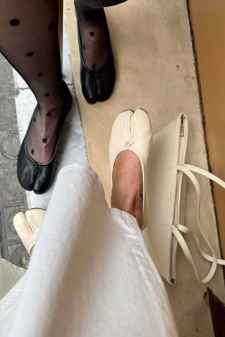 Bailarinas Tabi crema